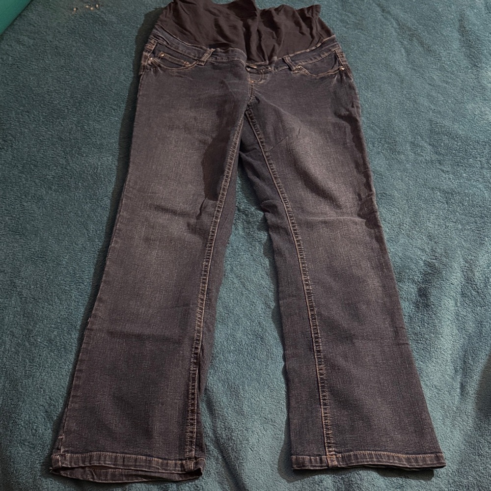 Dark Blue Planet Motherhood Boot Cut Maternity Jeans